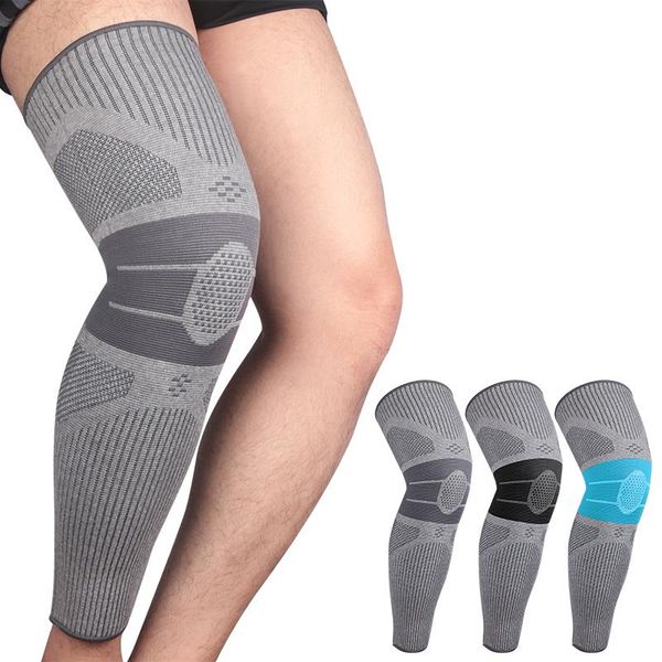 

elbow & knee pads skdk 1pc sports kneepad men pressurized elastic support fitness gear basketball volleyball brace protector, Black;gray