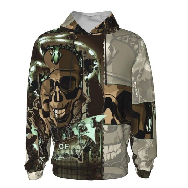 

men's hoodies & sweatshirts skull evil thin cute kpop boys harajuku girls kawaii hoodie pocket casual pullovers, Black