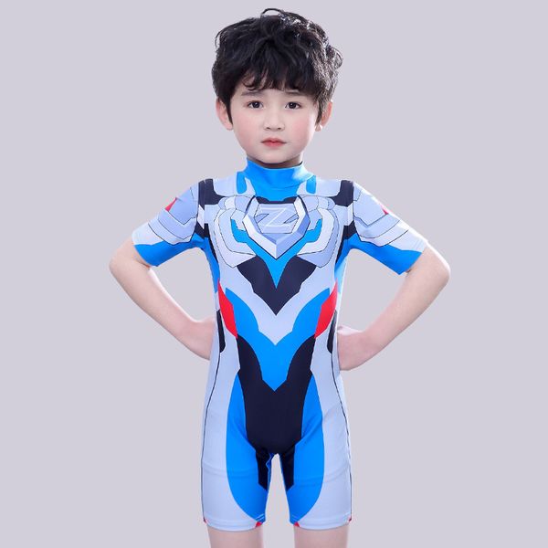 

zeta piece summer one ultraman swimsuit, White;black