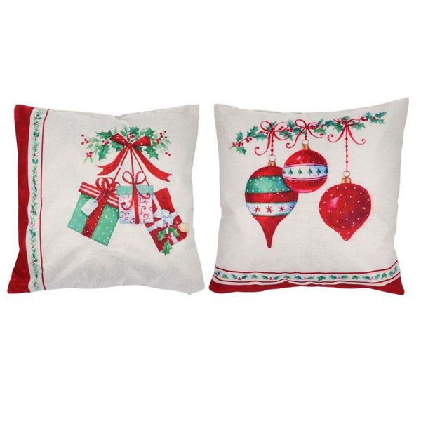 

cushion/decorative pillow 2 pcs home christmas pattern throw cover linen case