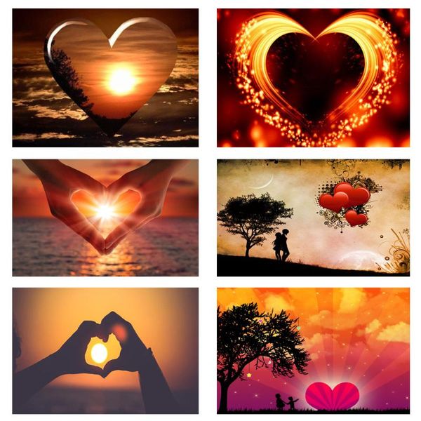 

diamond painting 5d diy love heart sunset kit set full round drill embroidery mosaic cross stitch home decoration