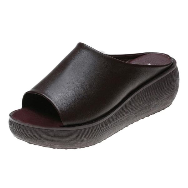 

fashion women's summer slip-on flat peep toe breathable sandals platform shoes roman buty sandaly damskie f117 slippers, Black