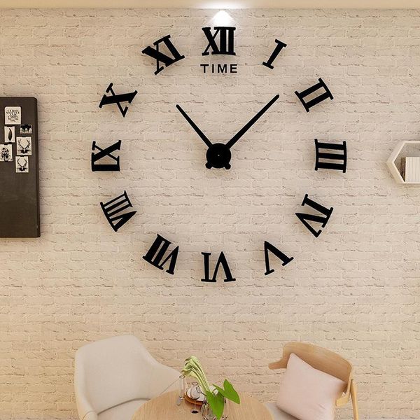 

roman wall clock living room acrylic home diy creative clocks