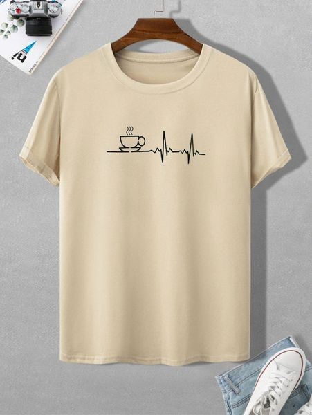 

men cup print tee 13x5#, White;black