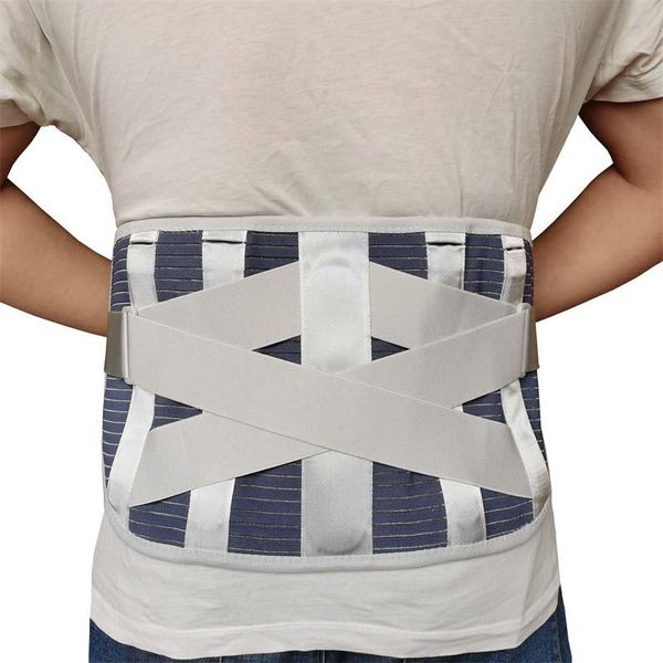 

design support orthopedic posture corrector brace lower back lumbar corset double pull fitness belt waist, Black;gray