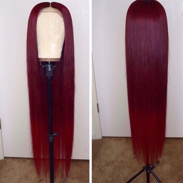 

lace wigs straight front wig 613 4/27 99j frontal t part human hair for black women remy pre plucked tahikie, Black;brown