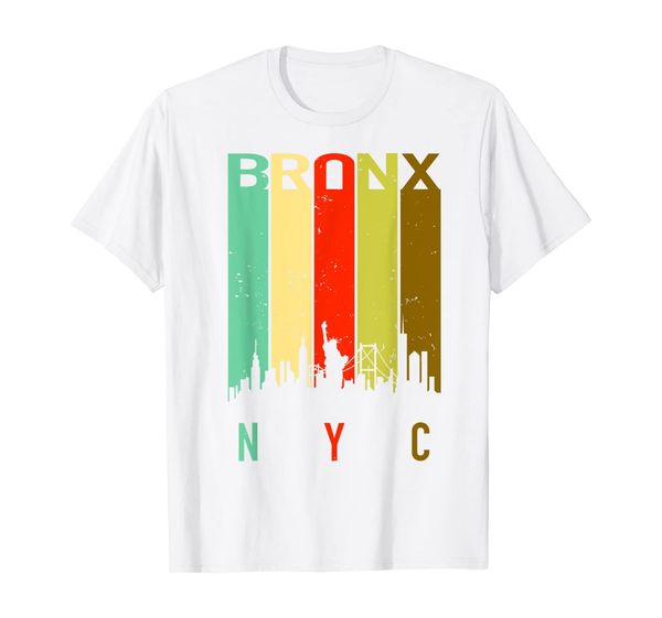 

retro bronx new york city vintage nyc t-shirt souvenir tee, White;black