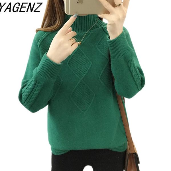 

women's sweaters 2021 spring autumn turtleneck pullovers soft long sleeve female short sweater korean loose knitted warm casual 2xl, White;black