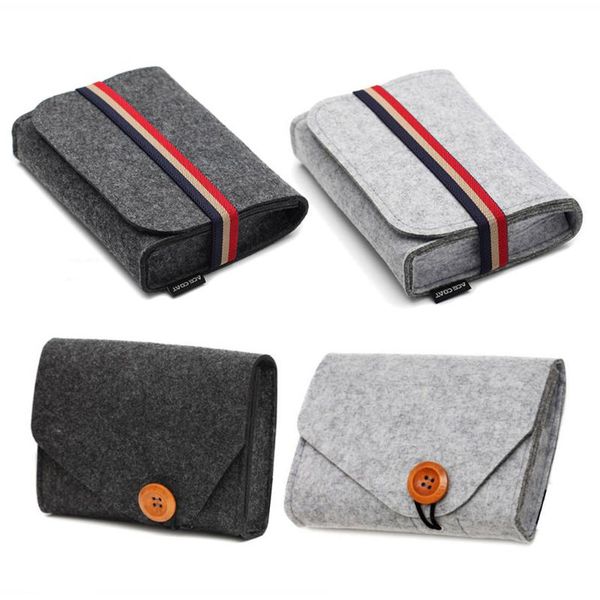 

storage bags 1 pcs key coin package mini felt pouch chargers for travel usb data cable mouse organizer electronic gadget