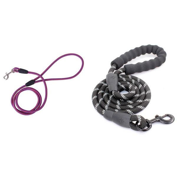 

dog collars & leashes 2 pcs pet leash lead rope comfortable padded handle, 120 x 0.8cm 150 1.2cm