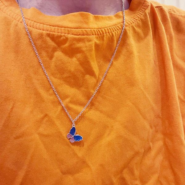 

pendant necklaces fashion cute butterfly necklace for women girl crystal party jewelry gifts, Silver