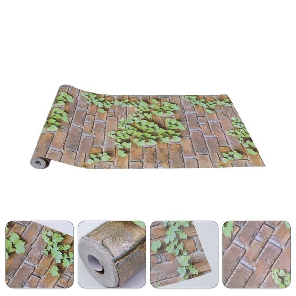 

wallpapers brick grain plant wall sticker nordic style tile waterproof wallpaper