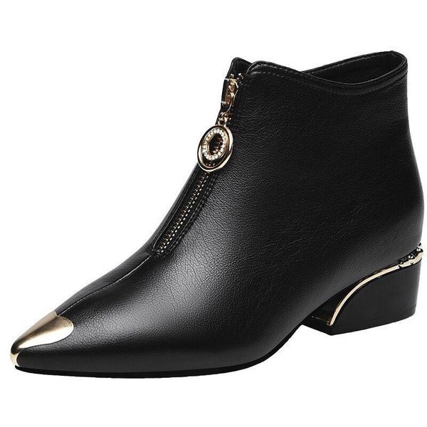 

dress shoes high heel for women 2021 autumn heeled ankle pumps studded winter women's booties black woman chunky heels korean fashion
