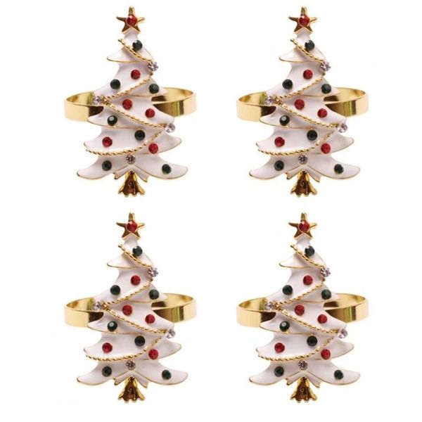 

napkin rings 4pcs christmas buckles xmas party dining table decorations
