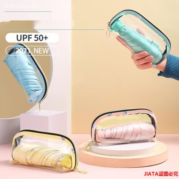 

umbrellas sunshade mini compact portable flat umbrella uv protection folding pocket