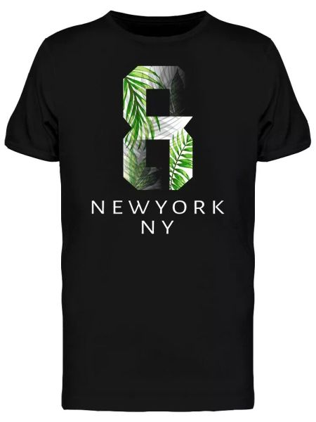 

new york ny 8 typography men's tee -image by shutterstock, White;black