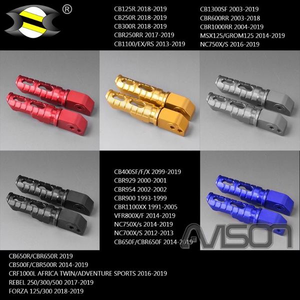 

pedals for nvx rebel 250 300 500 17-19 crf1000l africa twin/adventure sports 16-19 rear footpegs footrests