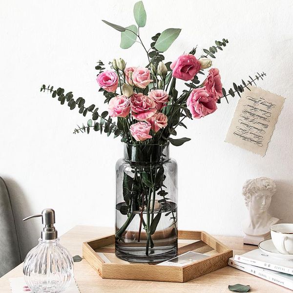 

vases nordic modern interior design dried flower glass vase high terrarium small living room tablehydroponic