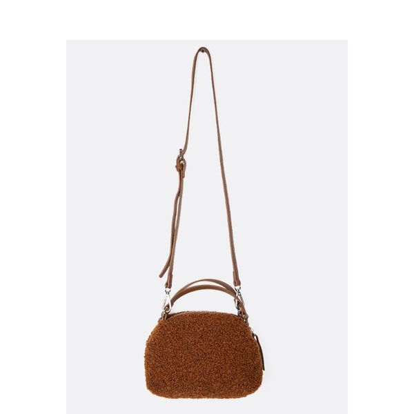 

designer bag lamb fur plush women's one shoulder slant hundred shell bags