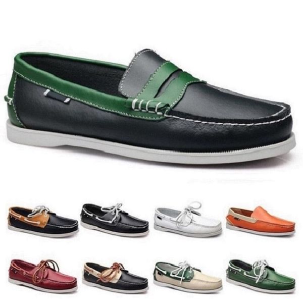 

fashion mens casual shoes type506 leather british style black white brown green yellow red outdoor comfortable breathable chaussures zapatos