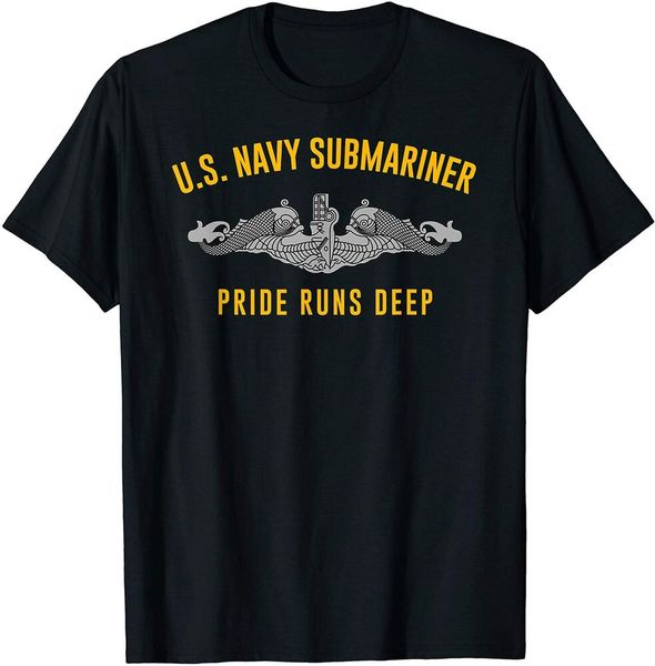 

us navy sub veteran submariner pride runs deep t-shirt size s-5xl, White;black