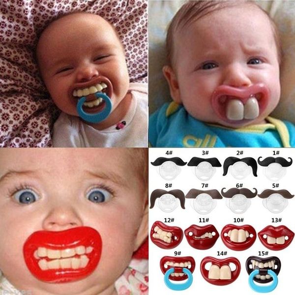 

pacifiers# baby dummy nipple beard safety soft silicone lightweight cute moustache pacifier accessories