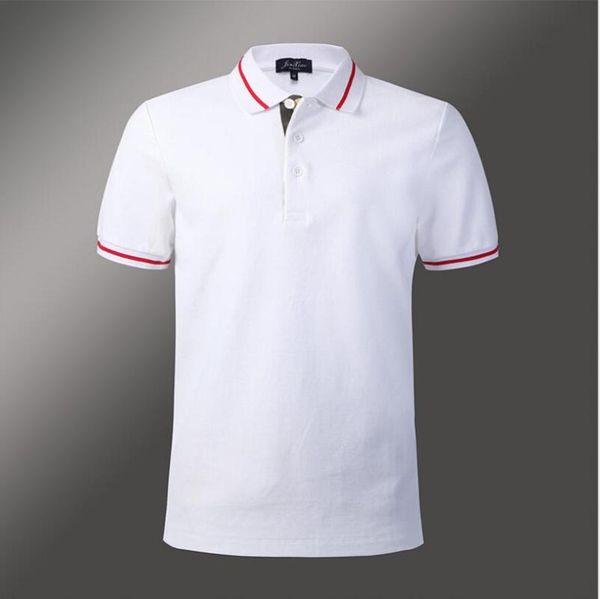 

men's polos shirt men summer shorts sleeve business clothes tee, White;black