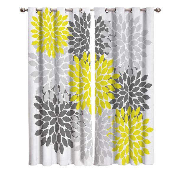 

curtain & drapes dahlia grey yellow room curtains large window bathroom bedroom kids indoor decor treatment ideas