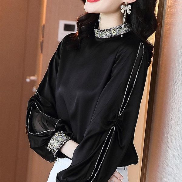 

women's spring autumn blouse 2021 long sleeve loose shirt for women blouses & shirts, White