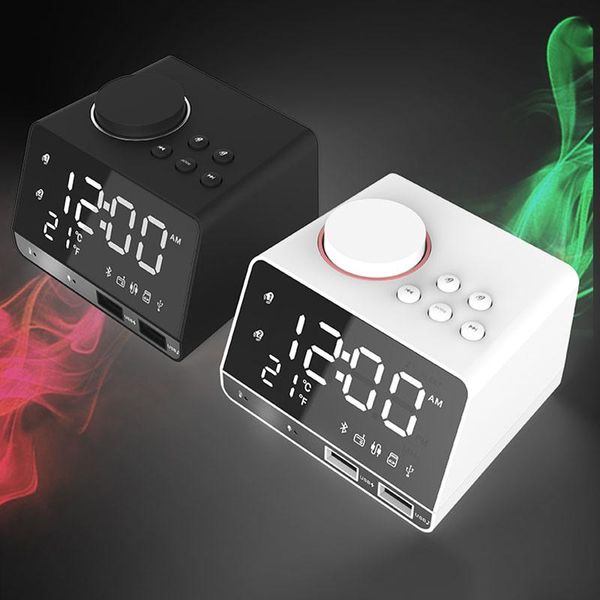 Outros relógios Acessórios Rádio Alarm Clock K11 Bluetooth 4.2 com 2 portas USB LED Digital Home Decoration Snooze Table Desktop