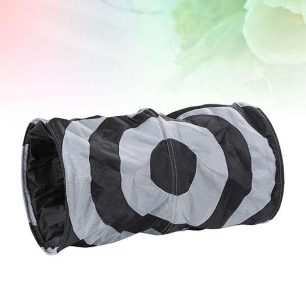

cat foldable tunnel playing toys interactive tube printed kitten (black)