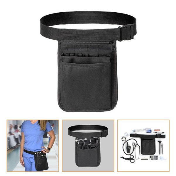 

storage bags 1pc waist bag organizer tool pouch (black)