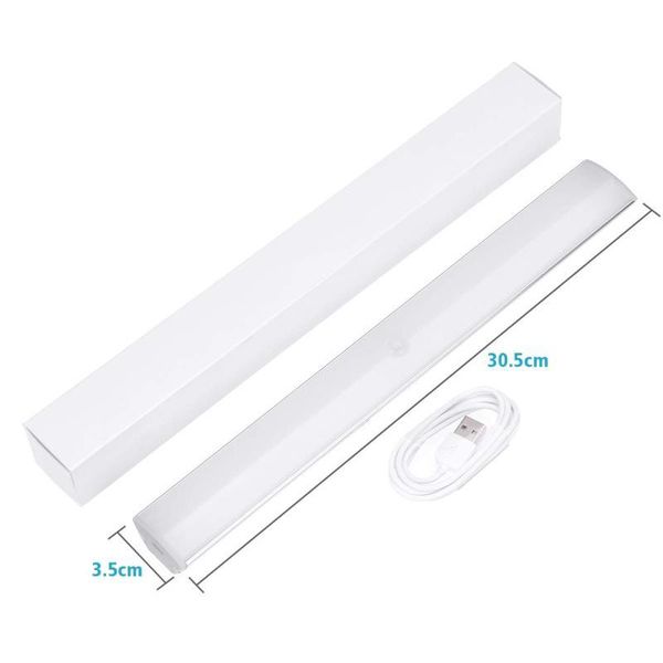 

closet light usb rechargeable under cabinet 88led lightening stick-on motion