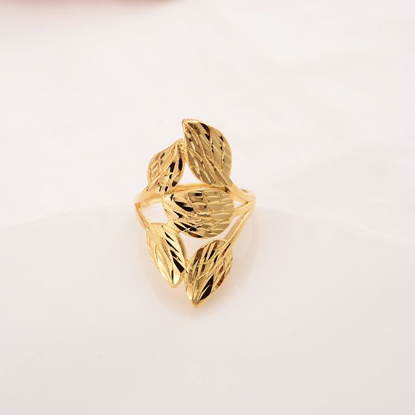 

9 k solid fine thai baht g/f gold leaf big wide ring hollow pattern exaggeration design finger advanced sense rings, Golden;silver