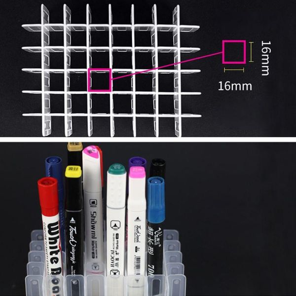 

pencil cases transparent marker pens storage box container art craft tray office desk organizor home school students study supply y4qd