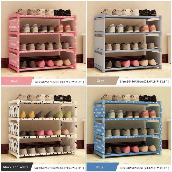 

clothing & wardrobe storage b9hf shoes rack organizer shelf 4-tier shoe tower cabinet nonwoven