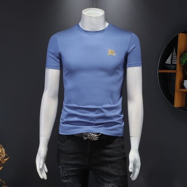 

fashion t shirts men's short sleeve round neck mercerized cotton 2021 summer half versatile large, White;black