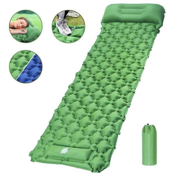 

outdoor camping sleeping pad inflatable air mattresses tent ultralight portable picnic mat pads