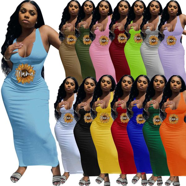 

designers women clothes 2022 dresses clothing women's clothing spring and summer suspender vest deep v-neck slim fit long skirt maxi dr, Black;gray