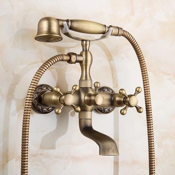 

antique bath shower faucet bronze porcelain bathroom telephone with hand tap sets