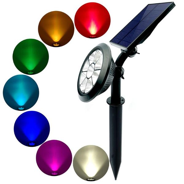 

party decoration 9 led waterproof solar spotlight outdoor wall landscape ground lighting lamp for yard lawn path garden