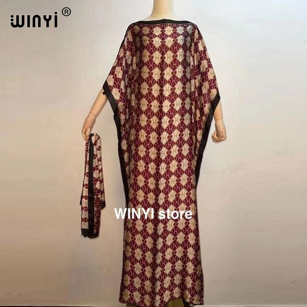 

africa dashiki dress print bohemia hijab maxi elegant muslim abaya woman summer broder riche lady party beach ethnic clothing, Red