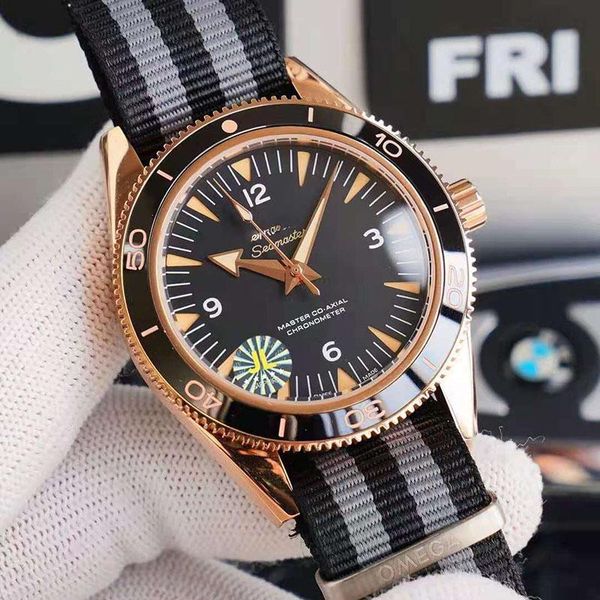 

wristwatches mechanical men's watch om logo automatic self winding mens fashion designer relojes para hombre, Slivery;brown