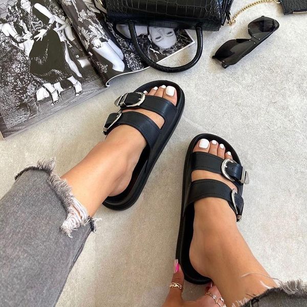 

slippers designer sandals summer women leather basic eva bottom casual house soft for outdoor beach shoe, Black