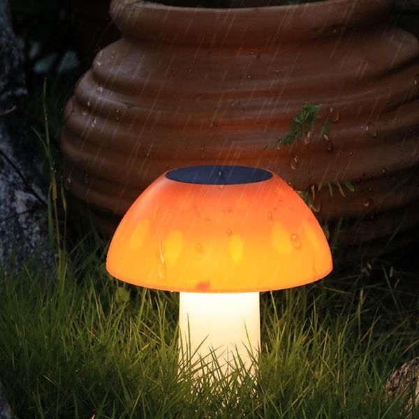 

solar lamps led pathway deck lights lawn outdoor buried luminous mushroom garden waterproof stakes lamp
