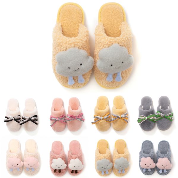 

r winter fur slippers for women pink brown black grey snow slides indoor house outdoor girls ladies furry slipper flats soft shoes size 36-4