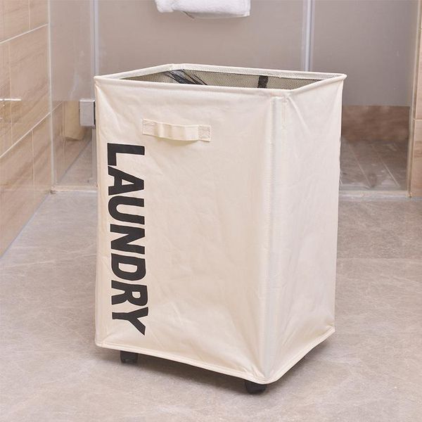 

laundry storage basket bag on wheels , oxford 600d pe coasted mesh harness pockets rolling hamper foldable bags & organization