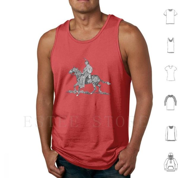 

men' tank spirit of the elders / big bulll vest sleeveless pride first nations amerindian indians cowboys sioux, White;black