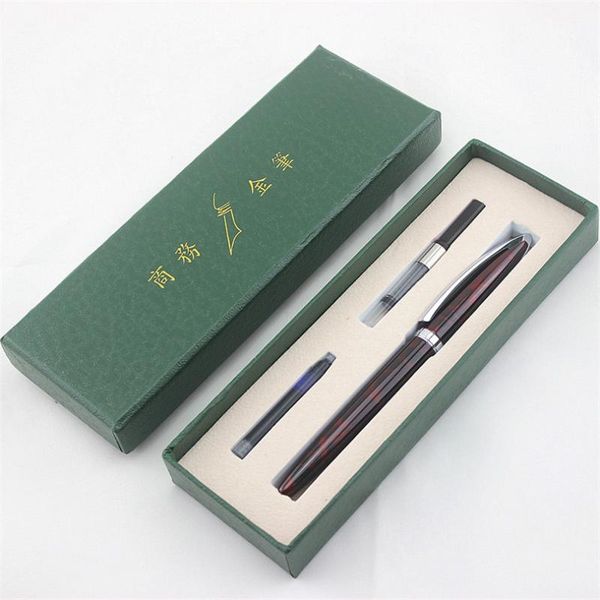 

silver hook fountain pen 0.5mm fine nib amber marble color calligraphy pens jinhao 156a stationery office school supplies a6206