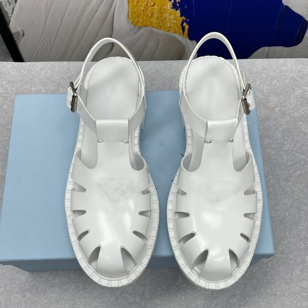

2022 latest designer sandals black white hollow shoes comfortable cute mary jane granny shoes size 35-39